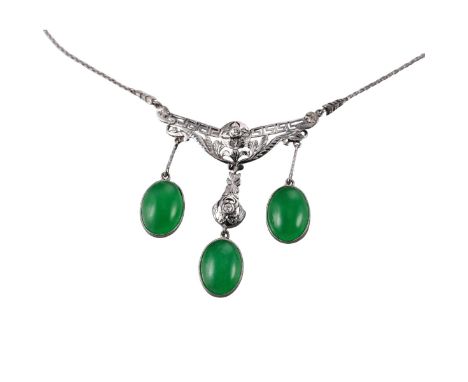  Metal  : 18k Gold   Designer  : Not Signed   Gemstone  : Diamonds approx. 0.06ctw, Jade - each approx. 14mm x 10.3mm.   Meas