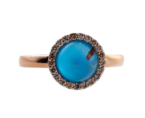  Metal  : 18k Gold   Designer  : Roberto Coin   Gemstone  : Turquoise, Quartz, Diamonds approx. 0.50ctw.    Measurements  : R
