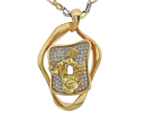  Metal  : 18k Gold    Designer  : Salvador Dali   Gemstone  : Diamond approx. 1.80ctw H/VS.    Measurements  : Necklace is 21