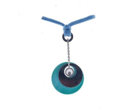  Metal  : 18k Gold/ Sterling Silver   Designer  : Chopard   Gemstone  : Turquoise, Diamond 0.05ct.    Measurements  : Necklac