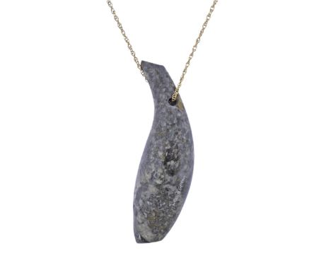  Metal  :  18k Gold   Designer  : Frank Gehry for Tiffany & Co   Gemstone  : Jade   Measurements  : Necklace is 18" long, pen