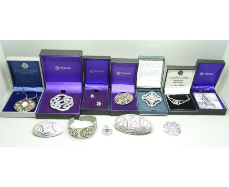 Celtic style jewellery including St. Justin 