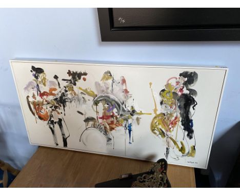 Modern oil, Gina Southgate, signed, dated 2016, 'Abstract of a Band'