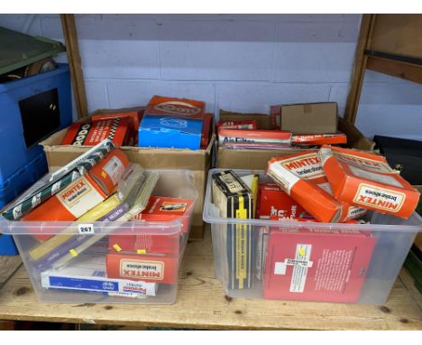 Shelf of boxed brake shoes