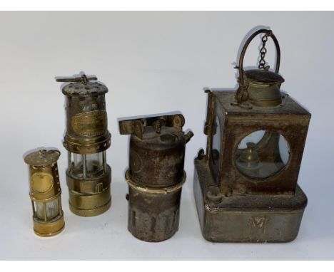 A four sided glass LNER railway lantern with applied plaque, reading 'Lamp Manufacturers and Railway Supplies Ltd', 28cm H, a