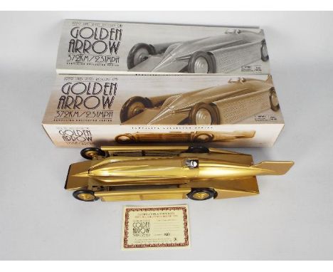 Schylling Collector Series - a tin plate model of 'Golden Arrow' (1929 land speed record car)', approx 52 cm (length) with ce