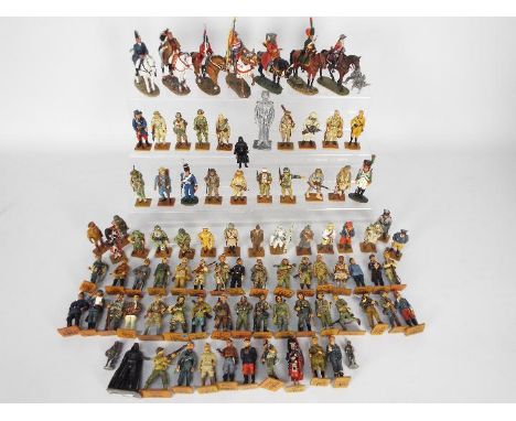 DelPrado - A collection of 84 x unboxed soldier figures including some on horseback. Includes a Trooper from Napoleon's Imper