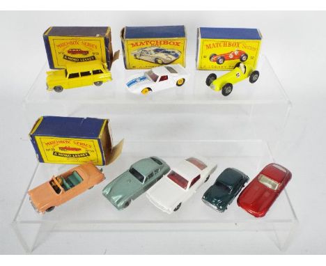 Matchbox, Lesney, Moko -  A group of eight boxed and unboxed Matchbox Regular Wheels. Boxed examples includes Matchbox #52 Ma