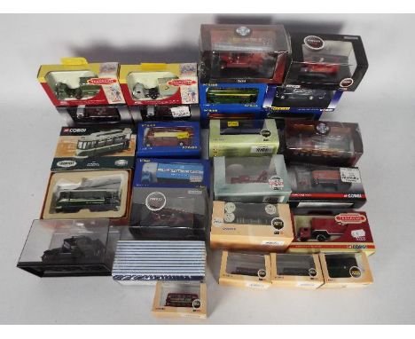 Oxford Diecast, Corgi,  Base Toys, Vanguards, Atlas Edition - 26 boxed diecast model vehicles in various scales. Lot includes