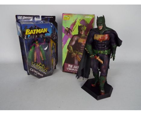 Crazy Toys - Mattel - 2 x figures, a boxed 1:6 scale The Joker Batman Imposter Version and a carded Batman Legacy Edition Cat