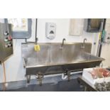 S/S Work Sink with 3-Sections and Knee Controls, 60" Long , Rigging Fee: Please Contact US Rigging