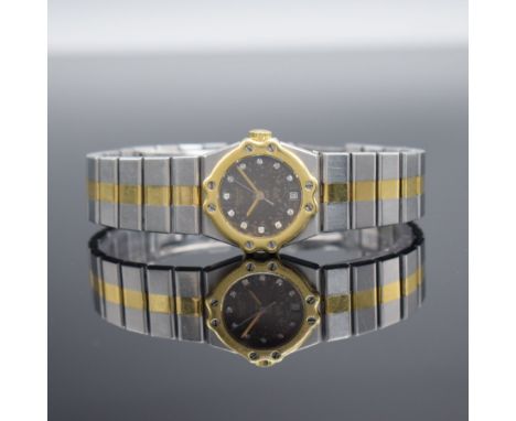 CHOPARD St. Moritz Damenarmbanduhr Referenz 8024,  Schweiz um 1990, quarz, Edelstahl &amp; Gold komb., Stülpgeh., 8-fach vers