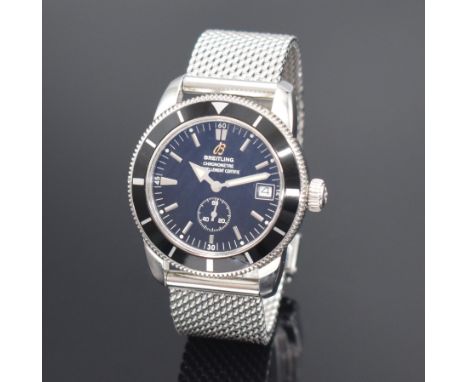 BREITLING Super Ocean Heritage 38 Chronometer Armbanduhr Referenz A37320,  Schweiz um 2010, Edelstahl inkl. Edelstahlband m. 