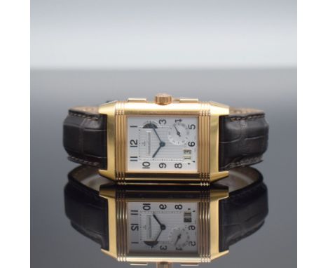 Jaeger-LeCoultre Herrenarmbanduhr Reverso Grande GMT in Rosépink gold 750/000 Referenz Q3022420 / 240.2.18, Handaufzug, um 18