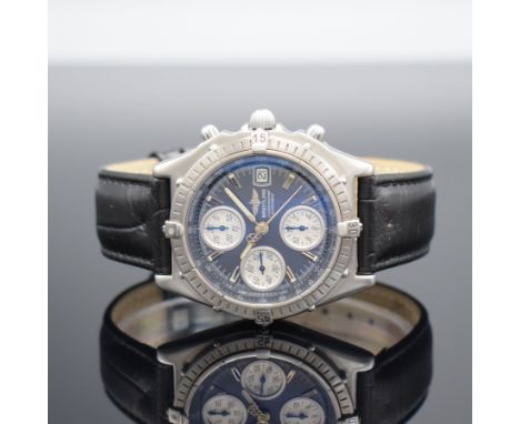 BREITLING Herrenarmbanduhr mit Chronograph,  Schweiz um 1990, Automatik, verschr. Edelstahlgeh., eins. drehb. Lünette zu rich