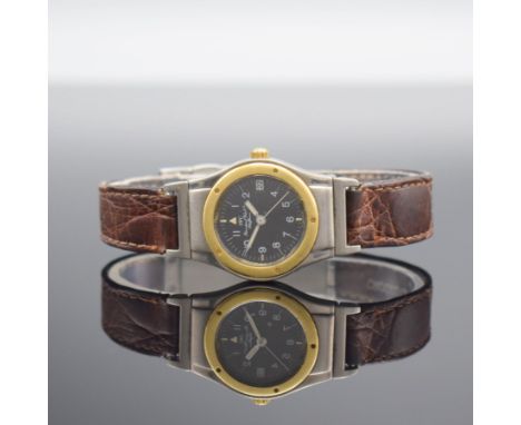 IWC Damenarmbanduhr Serie Ingenieur Referenz 4560,  Schweiz um 1990, Titan/Gold kombiniert inkl. Lederband m. orig. Faltschl.