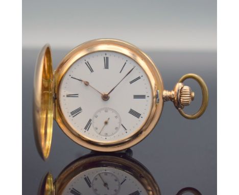 IWC Werk Kaliber 53 Herrensavonette in Longines 3 Deckel-Goldgehäuse in RG 585/000,## Schweiz um 1900, Geh. dell.,Sprung- & R