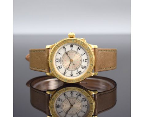 LONGINES Stundenwinkeluhr nach Charles A. Lindbergh,  Schweiz verk. lt. beil. Pap. 05/1990, Automatik, Ref. 989.5216, Geh. in