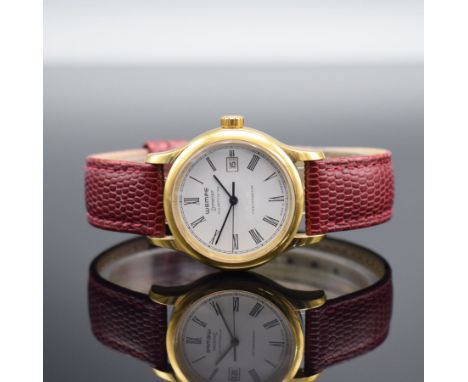 WEMPE Chronometer Damenarmbanduhr Serie Zeitmeister,  Automatik, verg. Geh. inkl. Lederband m. orig. Dornschließe, Boden 6-fa