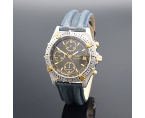 BREITLING Chronomat Herrenarmbanduhr mit Chronograph,  Schweiz um 1990, Automatik, Ref. 81.950, verschr. Edelstahlgeh. teilw.