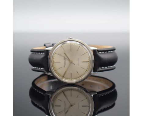 IWC Referenz 803 A Herrenarmbanduhr in Stahl,  Schweiz um 1965, Automatik, aufgedr. Boden dell., silb. Zifferbl., silb. Indiz