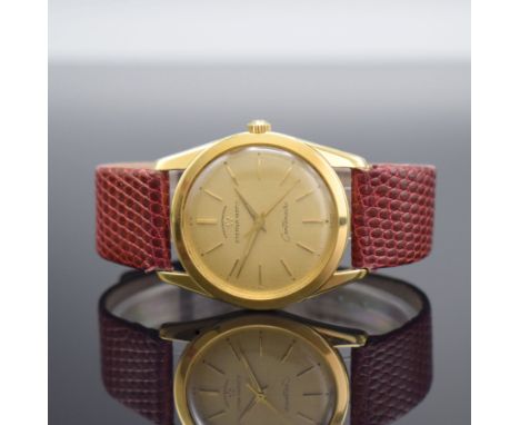 ETERNA-MATIC Centenaire Chronometer Herrenarmbanduhr in GG 750/000,  Schweiz um 1965, Automatik, 3-teil. Geh., Boden geschr.,
