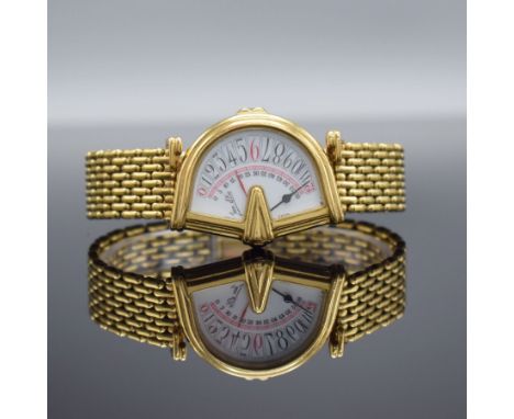 JEAN D'EVE Herrenarmbanduhr Serie Sectora,  Schweiz um 1990, quarz, asym. Metallgeh. hartverg., Boden aufgedr., verg. orig. S