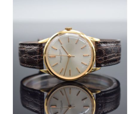 IWC Herrenarmbanduhr in RoseG 750/000 mit Kaliber 89, Schweiz um 1970, Handaufzug, 3- teil. Geh., Boden &amp; Glasrand aufged