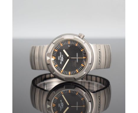 IWC Herrenarmbanduhr im Porsche Design Modell Ocean 2000 Referenz 3500,  Automatik, Schweiz um 1990, Titangeh. inkl. Titanban