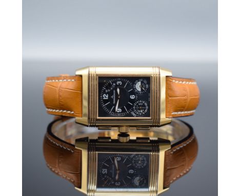 Jaeger-LeCoultre Herrenarmbanduhr Reverso Grande GMT in Rosegold 750/000 Referenz Q3022420 / 240.218, Handaufzug, beids. verg