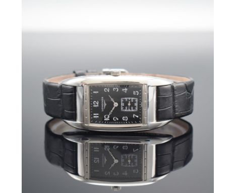 LONGINES BelleArti Armbanduhr in Stahl Referenz L2.694.4,  Schweiz um 2010, quarz, Boden 4-fach verschr., orig. Lederband m. 
