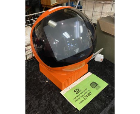 JVC 3240UK SPACE HELMET TV RETRO 1970'S WITH ORIGINAL BOX &amp; INSTRUCTIONS