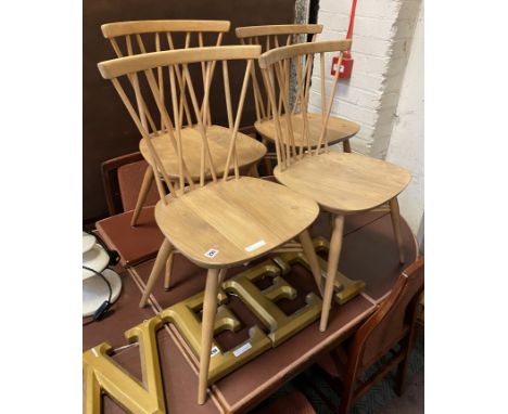 SET OF FOUR ERCOL CANDLESTICK CHAIRS