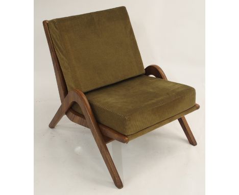 A MORRIS OF GLASGOW WALNUT VENEER BOOMERANG CHAIR 77cm high This item is offered for sale as a work of art, it may not comply