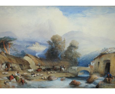 ATTRIBUTED TO WILLIAM EVANS OF ETON RSW (BRITISH 1798-1877) IN THE HIGHLANDS Watercolour, 66 x 92cm (26 x 36") Condition Repo
