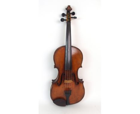 AN EARLY TWO-PIECE BACK VIOLA with interior Antonnius Stradivarius Cremonensis Faciebat anno dated 1715 label, 40cm in modern