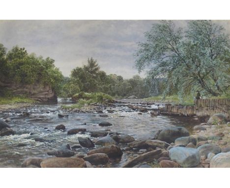 WALLER HUGH PATON RSA, RSW (SCOTTISH 1828-1895) ON THE ALLAN Watercolour heightened with white, signed, inscribed with title 