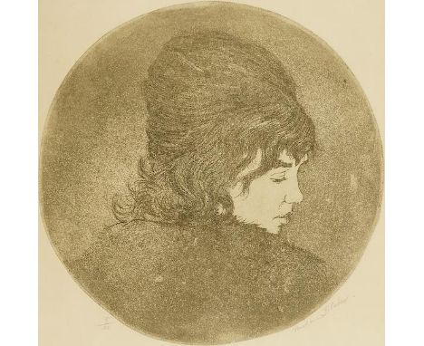 Michael Blaker (b.1928), monochrome etching, 'Diana', signed in pencil, limited edition, 5/30, 41 x 32cm. Condition - fair to