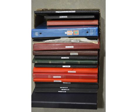 World stamp stock books, mostly Commonwealth, countries to include: Malta, Maldives, Canada and others.