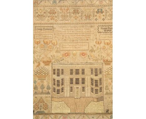George III sewn work sampler Dated 1819 Ann Hamilton 60cm x 50cm CONDITION REPORTA Sampler from 1819. The sampler is framed a