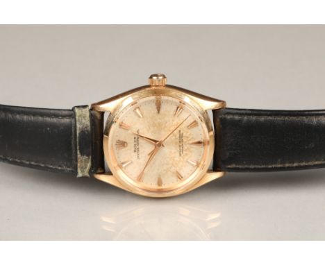 1960's 18 carat gold Rolex oyster perpetual superlative chronometer, champagne dial with gilt batons, automatic movement with
