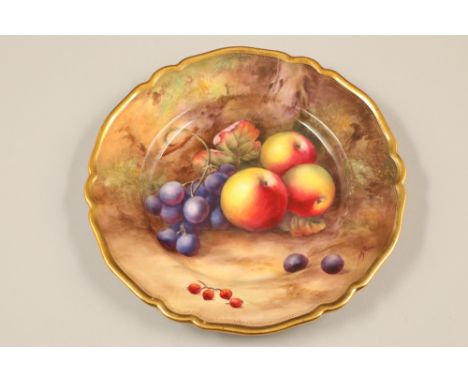 Set of twelve Royal Worcester plates, all individually hand painted with fallen fruit, all signed by artists Price and Sebrig