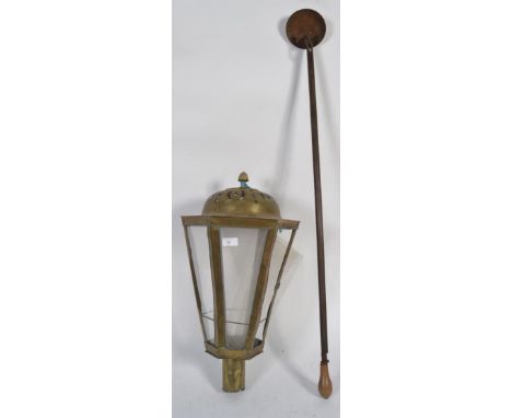 A Victorian street lamp style brass lantern