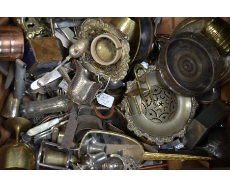 A large collection of vintage metal wares