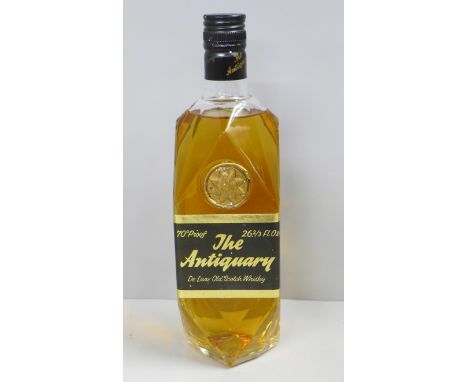 One bottle of vintage The Antiquary De Luxe Old Scotch Whisky 