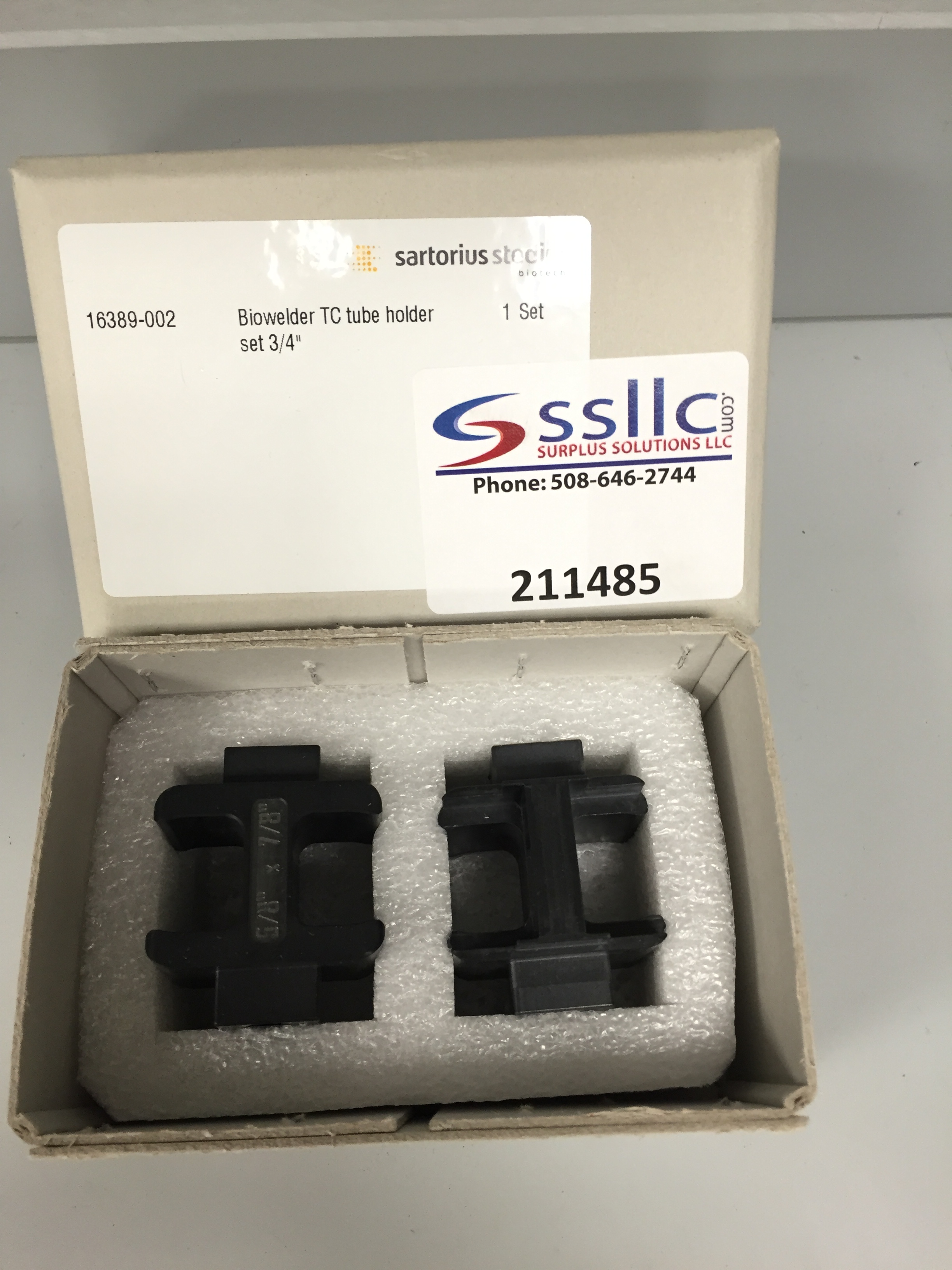 (1) Set of Sartorius Biowelder Tube Holder ¾ in. Part # 16389-002 SSLLC
