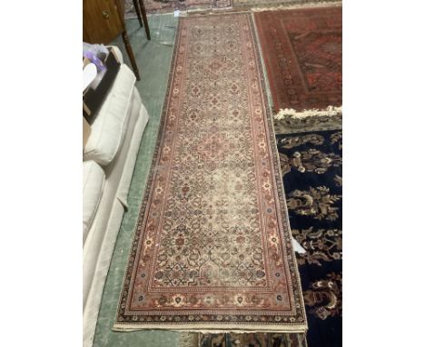 Two Persian style small rugs, 140cm x 204 and runner 92cm x 365cm