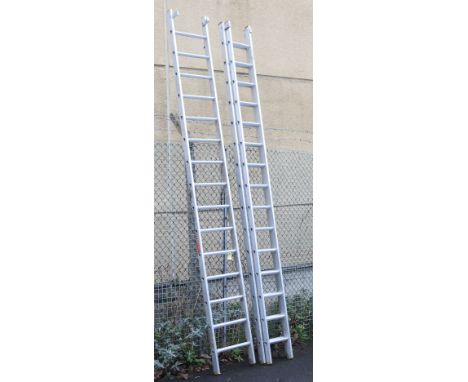 An LFI aluminium three-section 40m extending ladder.