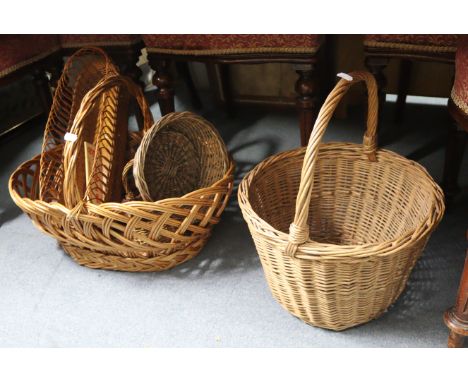 Four wicker baskets; three glass sweet jars; a coffee grinder; &amp; sundry other items.