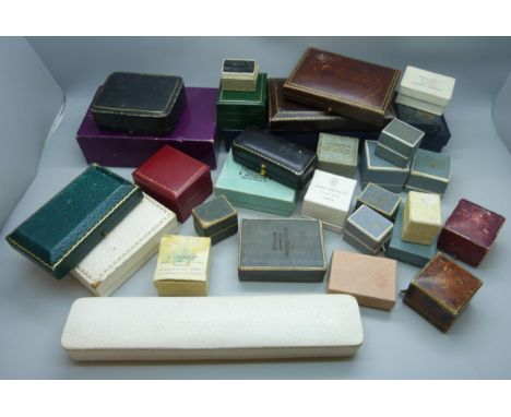 A collection of vintage jewellery boxes